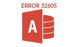 Microsoft Access Error 32605
