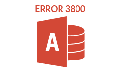 Microsoft Access Error 3800